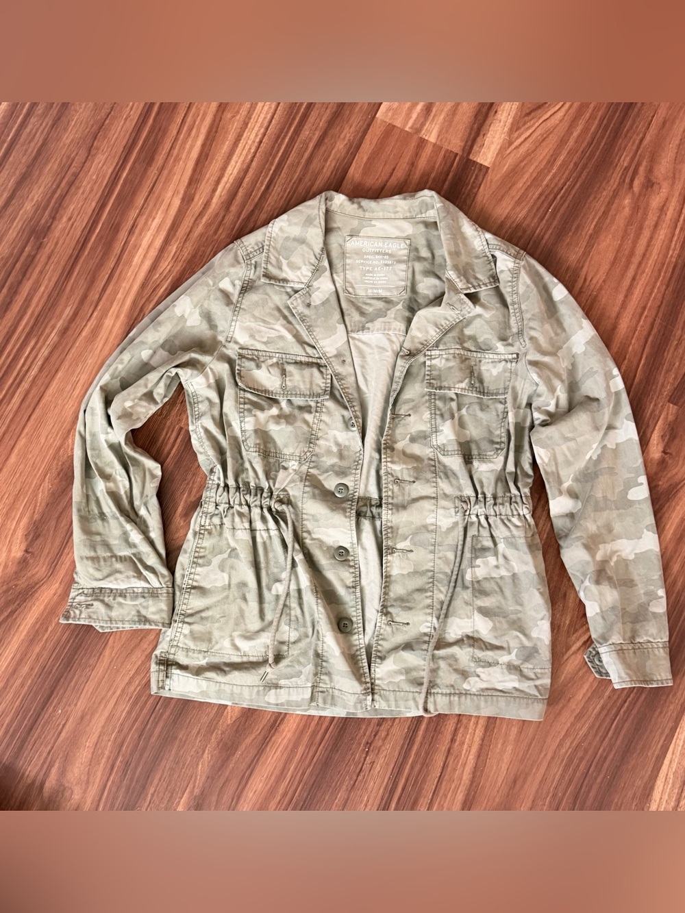 American Eagle Outfitters Green Camo Utility Jacket — size med